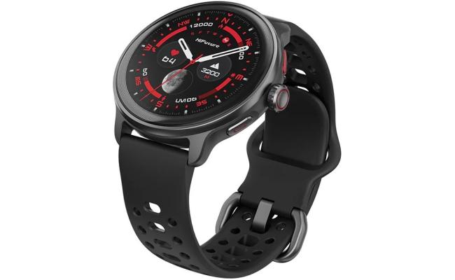 HiFuture VELA Smart Watch,1.43" AMOLED Display, Bluetooth 5.3, Powered by Dual Core Processor & Syntra AI, GPS Heartbeat & 100+ Sports Modes 5ATM Waterproof 36mm Smart Watch - Black